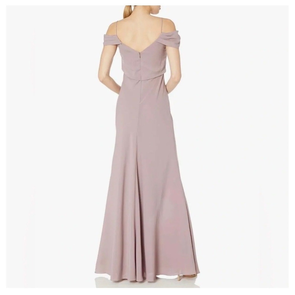 Jenny Yoo Collection Sz 0 $320 Sabine Draped Off The Shoulder Full Length Gown - Picture 2 of 2